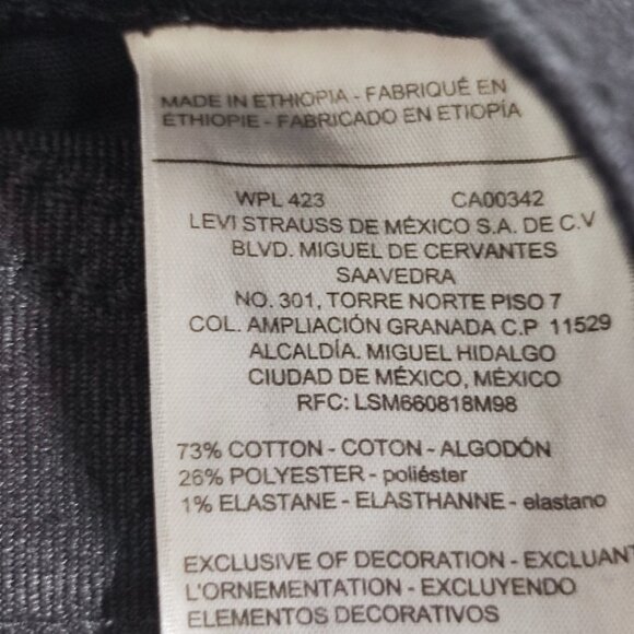 Signature by Levi Strauss jeans men's size W30/L32 Black colour Slim S26 Skinny - Picture 8 of 14